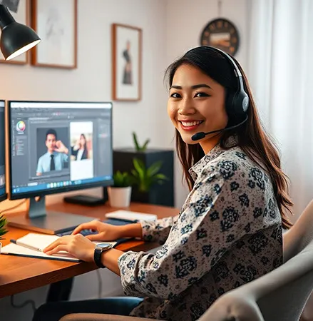 Remote Graphic Designer Creating Stunning Visuals